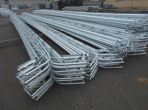 Agricultural canopy supports galvanized